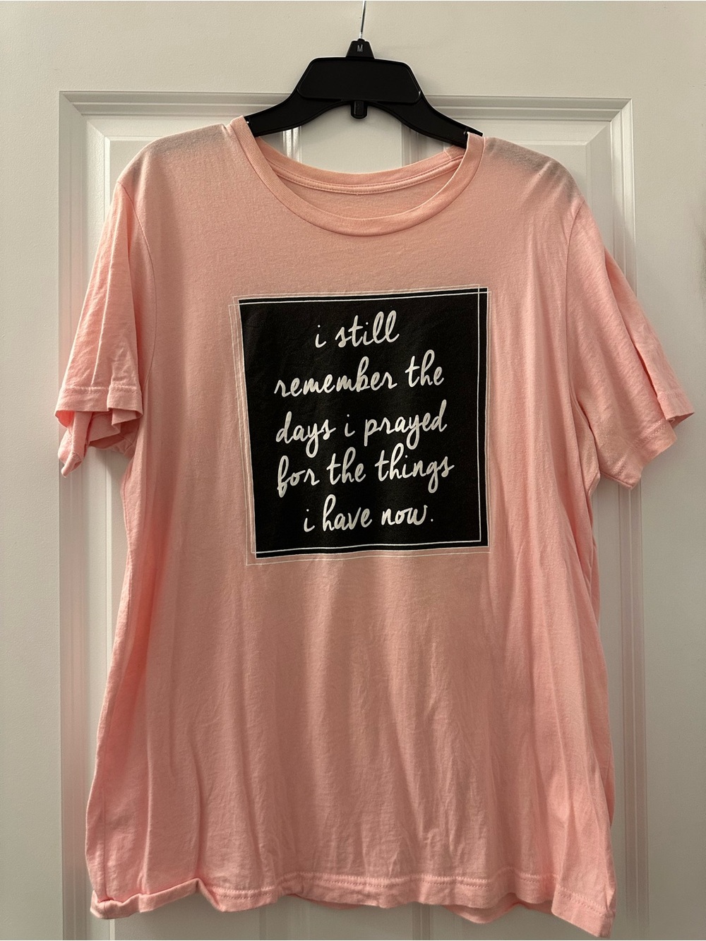 Pink Tee with Quote